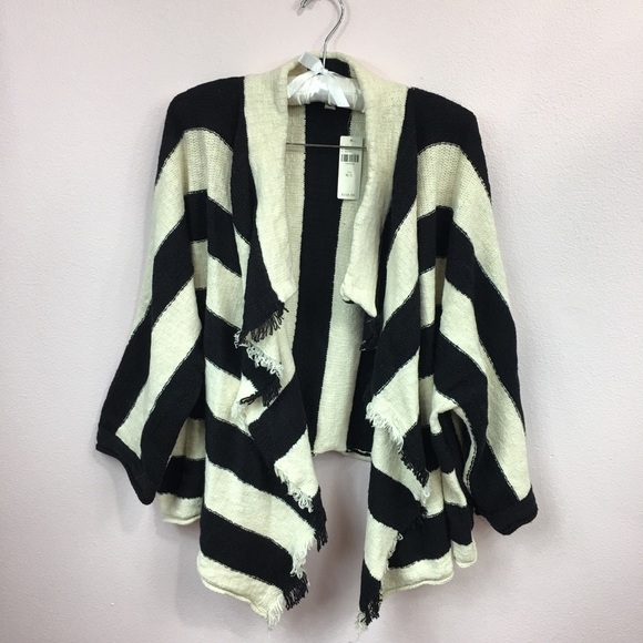 Anthropologie Moth Fringed and Striped Cardigan - Picture 5 of 8